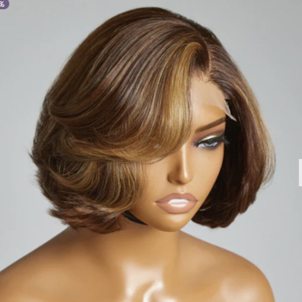 LUVME Toffee Brown Highlight 4x4 Closure